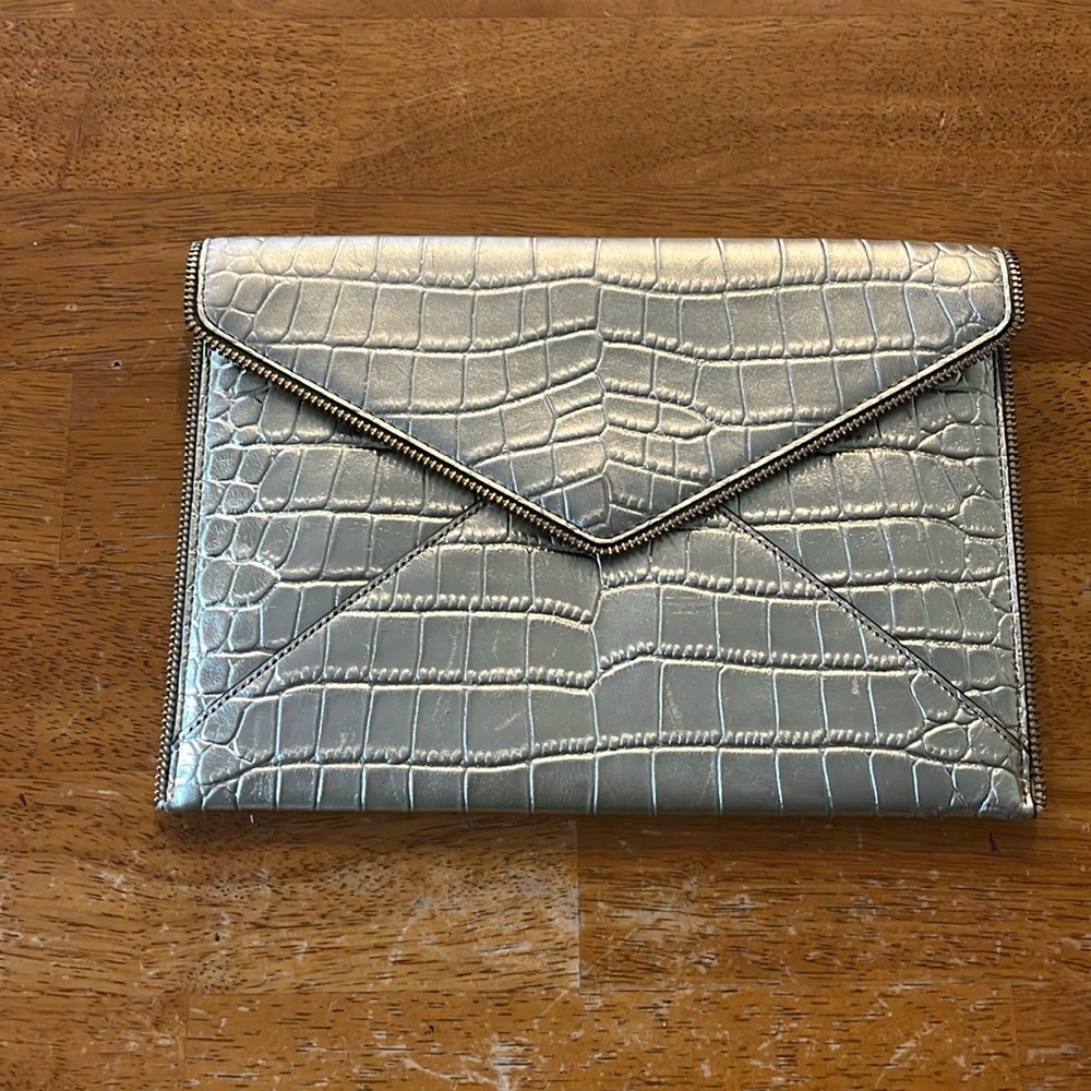 Rebecca Minkoff gold snake pattern handbag